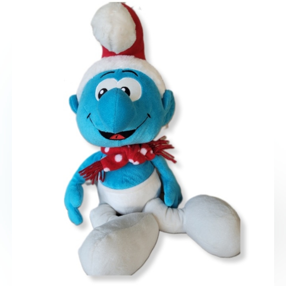 Smurf Plush Toy Stuffed Animal Macy's Christmas 2010 Holiday Edition 22"…